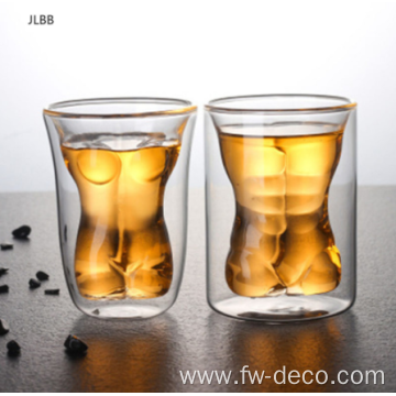 Creative beer whiskey glass of wine glass